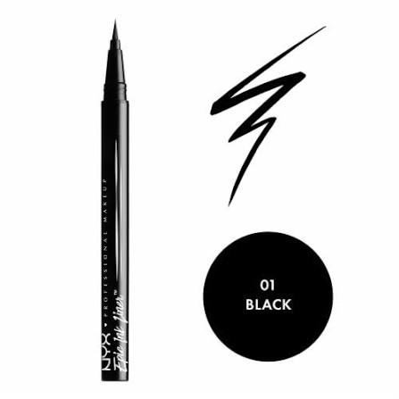 NYX Professional Makeup Epic Ink Waterproof Eyeliner - Vegan Formula - Black - 0.04 oz