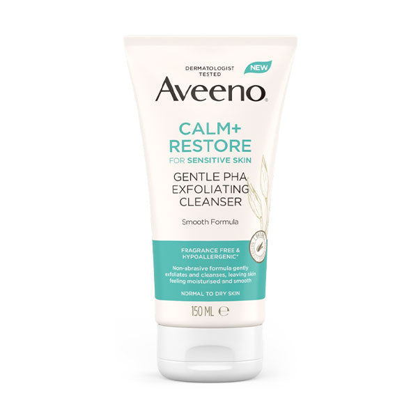 Aveeno Face CALM+RESTORE Gentle PHA Exfoliating Cleanser 150ml
