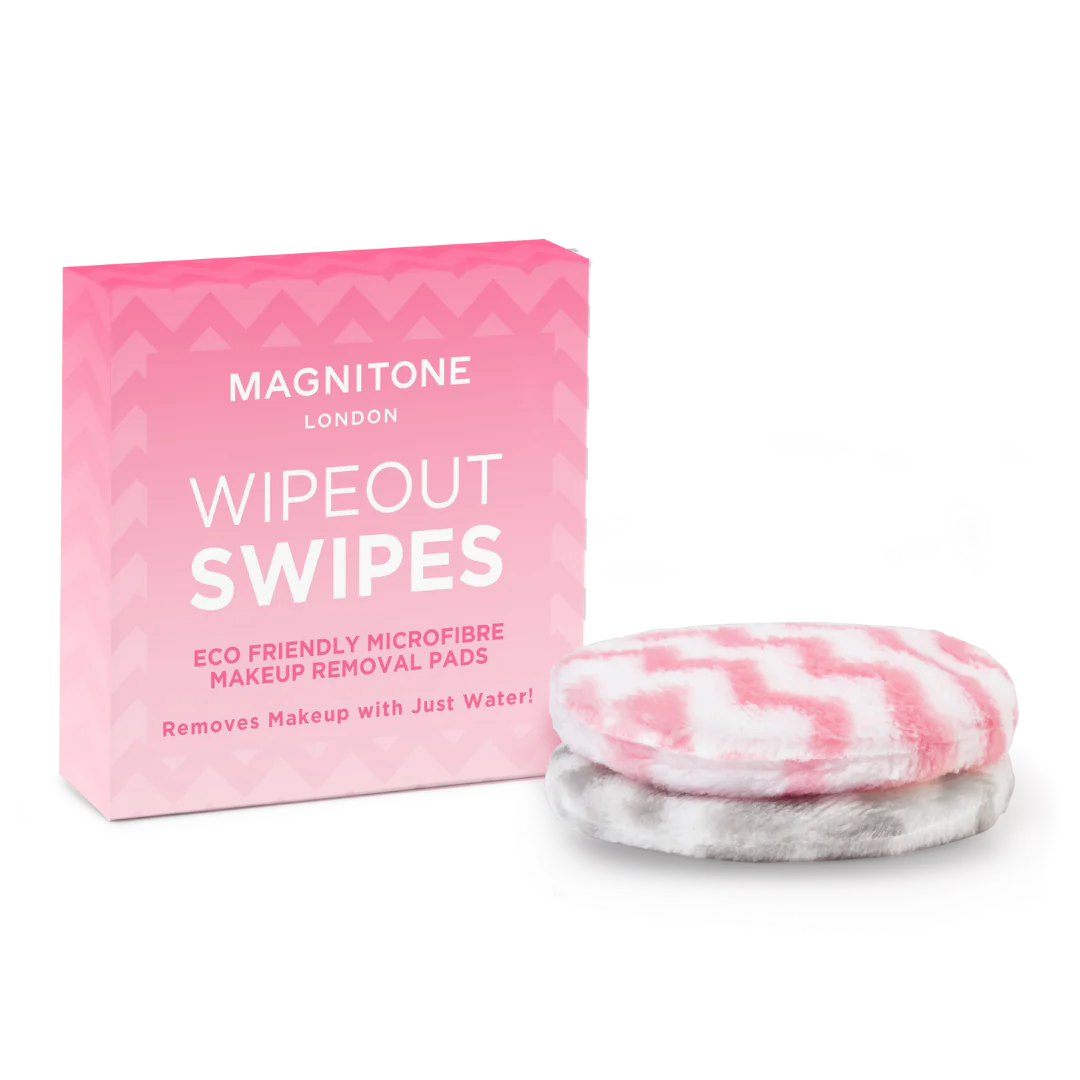 Magnitone London WIPEOUT SWIPES Eco Friendly Microfibre Make Up Removal Pads x 2
