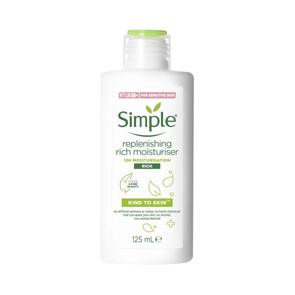 Simple kind to skin replenishing rich moisturiser 125ml