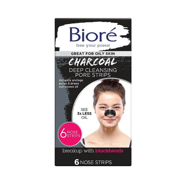 Biore Charcoal Deep Cleansing Pore Strips 6 nose strips