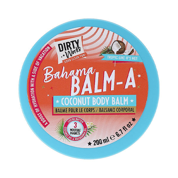 Dirty Works Bahama nourishing body cream with the scent of coconut
